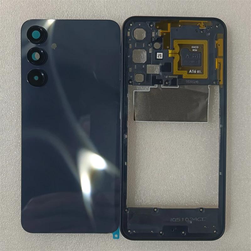For Samsung Galaxy 16 5G 166 Phone Housing Middle FrameBattery Back Cover Case Panel Lid Rear Camera Lens Repair Parts