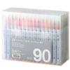 Kuretake Color Brush Pens ZIG Clean Color Real Brush Set - 90 barev RB-6000AT/90V