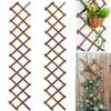 Wooden Lattice Wall 2Pack-Expandable Plant Garden Trellis for Climbing Plants Outdoor Air Plant Vertical Rack Wall Decor for Roo