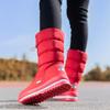 Winter Thick Women's Snow Boots Warm Plush Mid-calf Boots Non Slip Waterproof  Platform Snow Boot Casual Female White Shoes