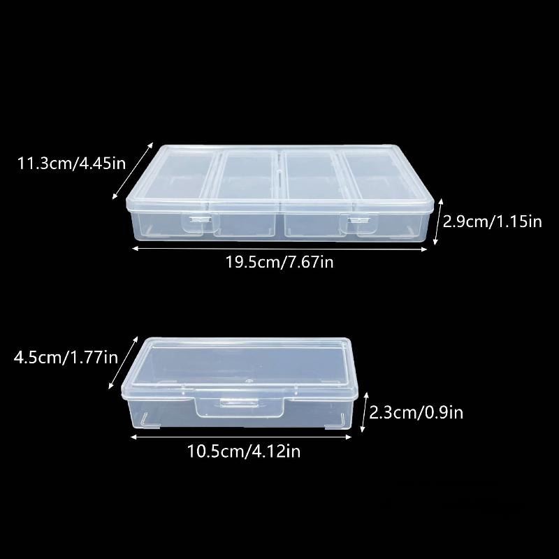 1 Set Crafts Beads Jewelry Accessories 4/6/8/12 Grids Adjustable Transparent Rectangular Storage Boxes With Dividers
