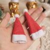 50Pcs 8cm Christmas Decoration Tableware Holder Xmas Hat Fork Knife Cutlery Bag Xmas Home Decor Party New Year 2025 Navidad