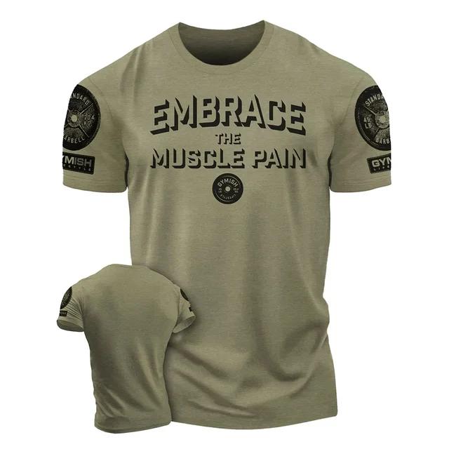 2025 3D Men's Printed Training T-shirt, Fashionable and Fun Fitness Short Sleeved T-shirt, Elastic and Breathable Top