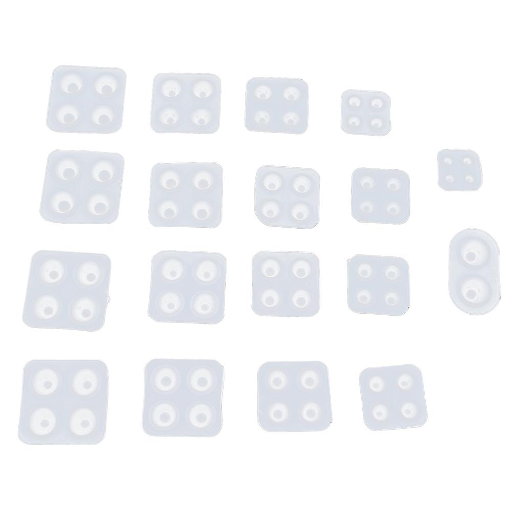 18pcs Silicone Molds Soft Elastic DIY Making Resin Molding for Decorative Handicrafts