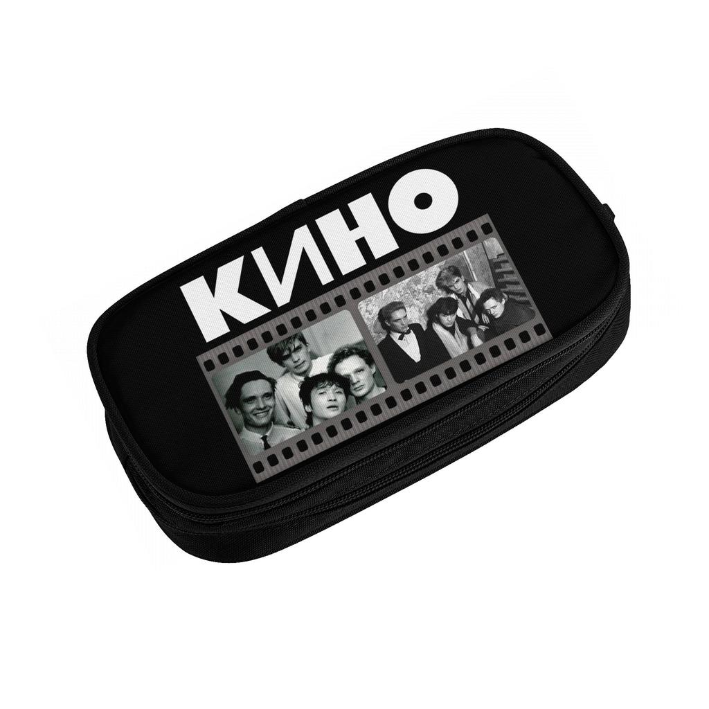 Classic Russia Rock Band Viktor Tsois Pencil Case Pencil Pouch Pen Box for Girls Boys Big Capacity Bag Office Zipper Stationery