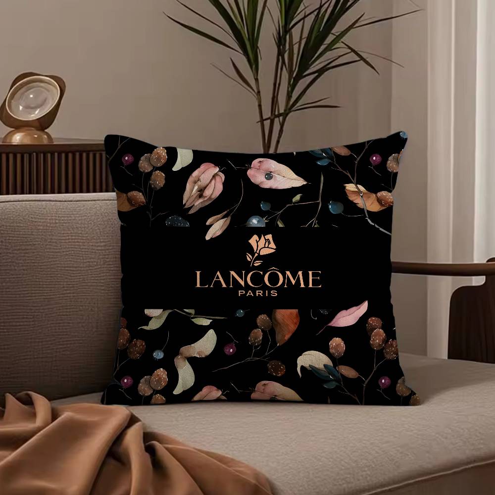 Fashion pattern L-L-LancomeS Pillow Case Anti-dustmite Pillowcase Invisible zipper silky short plush Sofa cushion cover