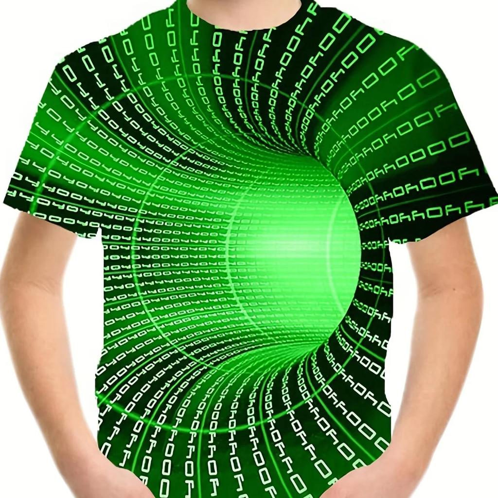 Lustiges Rautenmuster Jungen T-Shirt Sommer Jungen Mädchen T-Shirt Kinder T-Shirts Cartoon Kurzarm Oberteil T-Shirts Junge Kinderkleidung