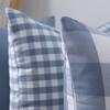 Blue Pillow Covers Plaid Home Decorative Sofa Cushion Cover 45x45cm 1PC