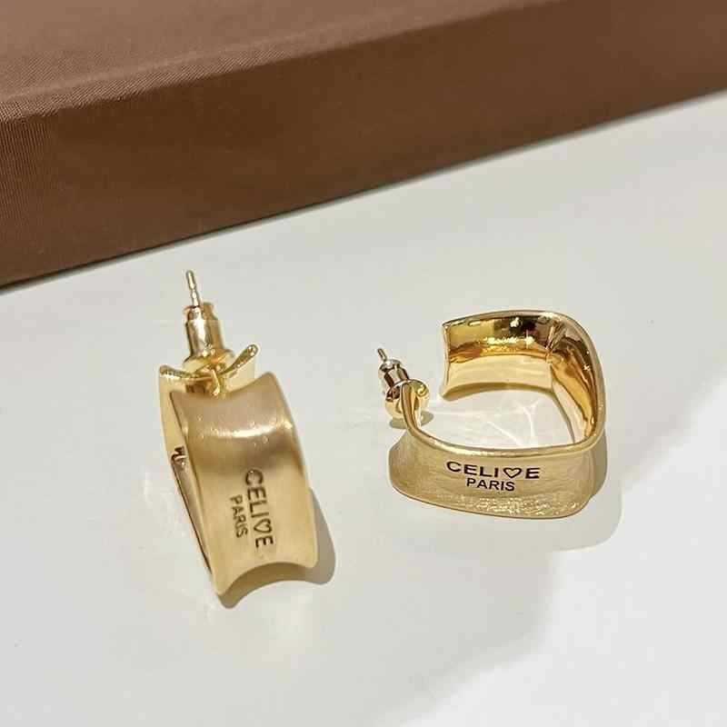 Metal Irregular Earrings European and American Retro Temperament Versatile Earrings Earrings