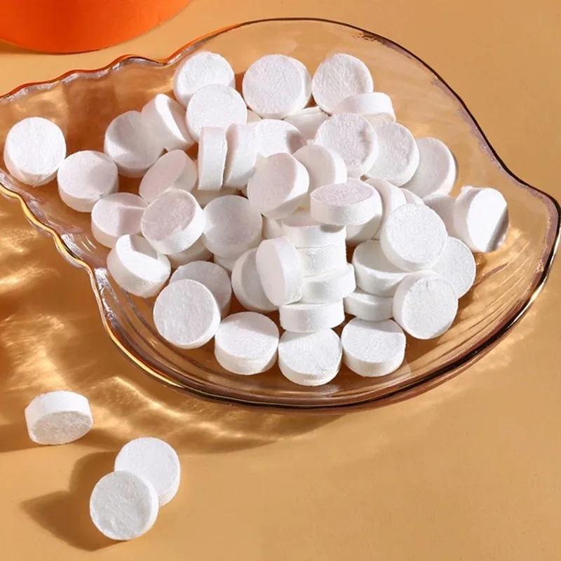 100/300/500PCS Compressed Towel Soft Disposable Coin Tissue Portable Mini Compressed Towel Absorbent Travel BBQ Outdoor Camping