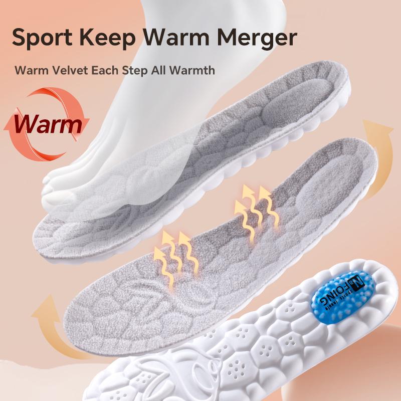 NAFOING Winter Warm Plush Insoles Women Men Thicken Thermal Shoe Pads Self Heated Sport Inserts Soft Cashmere Snow Boots Padding