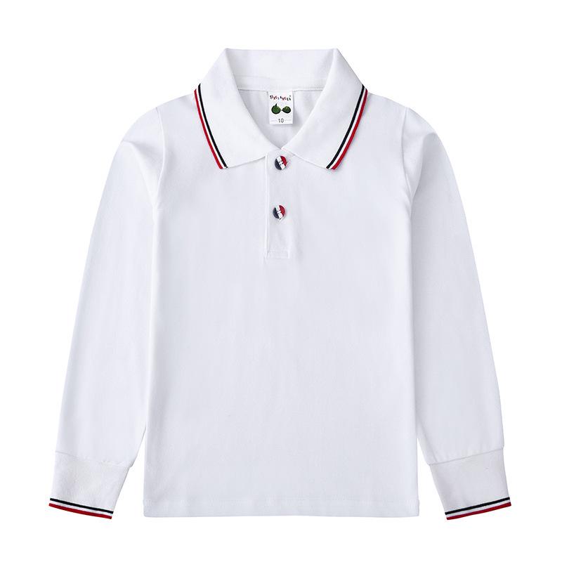 

Children s Long-Sleeve Cotton Polo Shirt for School Uniforms 125 cm