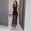 2025 Spring/Summer Nightclub Sexy Cheongsam Mesh Evening Dress
