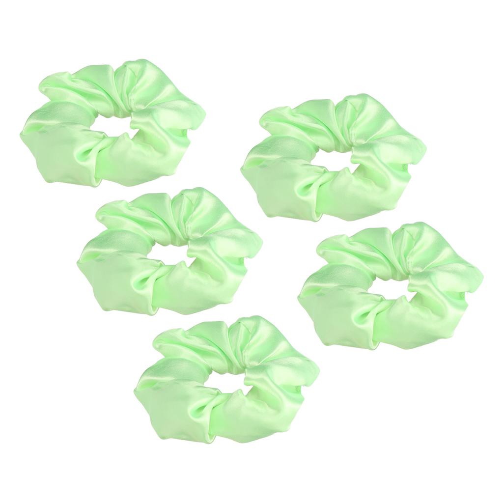 5PCS Women Light Up Hair Ties LED Luminous Hair Scrunchies Decorative Rope Headwear Green