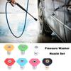 Spray Nozzle Set Pressure Washer Nozzle Tips with Nozzle Holder Universal Quick Connect Metal Nozzles Kit for Watering Plants Washing Cars