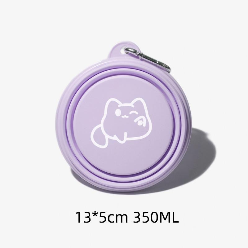 Pet Outdoor Foldable Silicone Feeding Bowl For Dog Cat