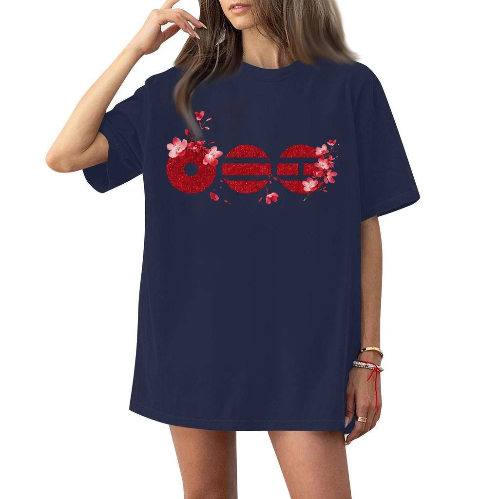 Men Women Kids Casual Letter Print Short Sleeve T-Shirt for Everyday Wear and Activities