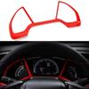 Car Dashboard Decor Frame Red Trim Sticker for Honda Civic 10th Gen 2016 2017 2018 2019 2020 2021 Auto Interior Accessories