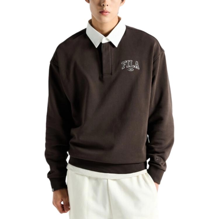 FILA Polo Shirts Unisex Dark Brown Moderate FS253PO01U002-234