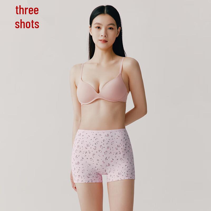 Sanqiang Women's 7A Antibacterial Botanical Print Cotton Boxer Briefs