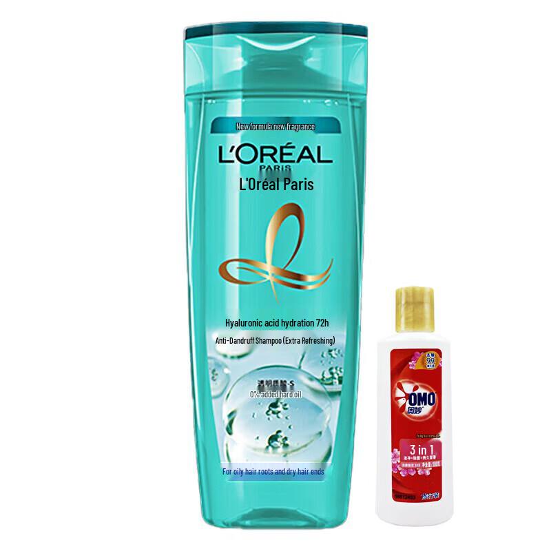 

L Oréal Hyaluronic Acid Hydrating Anti-Dandruff Shampoo (Refreshing) with Laundry Detergent