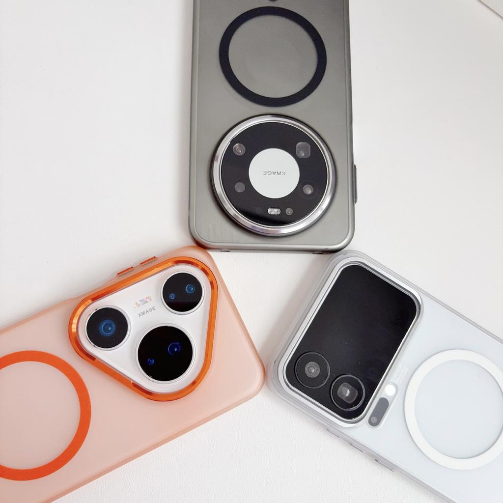 17 Applicable to Xiaomi 17promax metal ring ice mist magnetic suction 17pro mobile phone case 15 anti-drop 15pro protective case