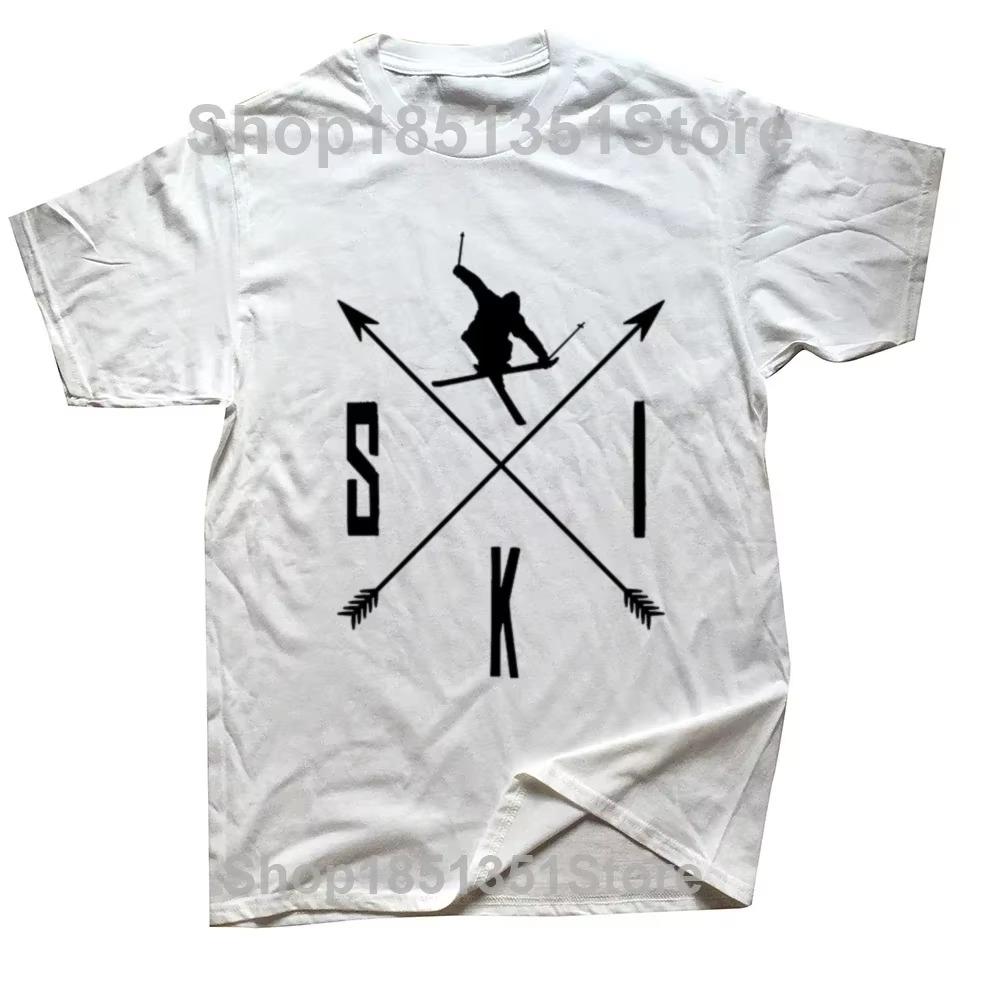 Outdoors Skiing T-shirt Ski Clothes Men Clothing Comfortable Euro Size O-Neck Daily Casual Oversized Unisex Tees