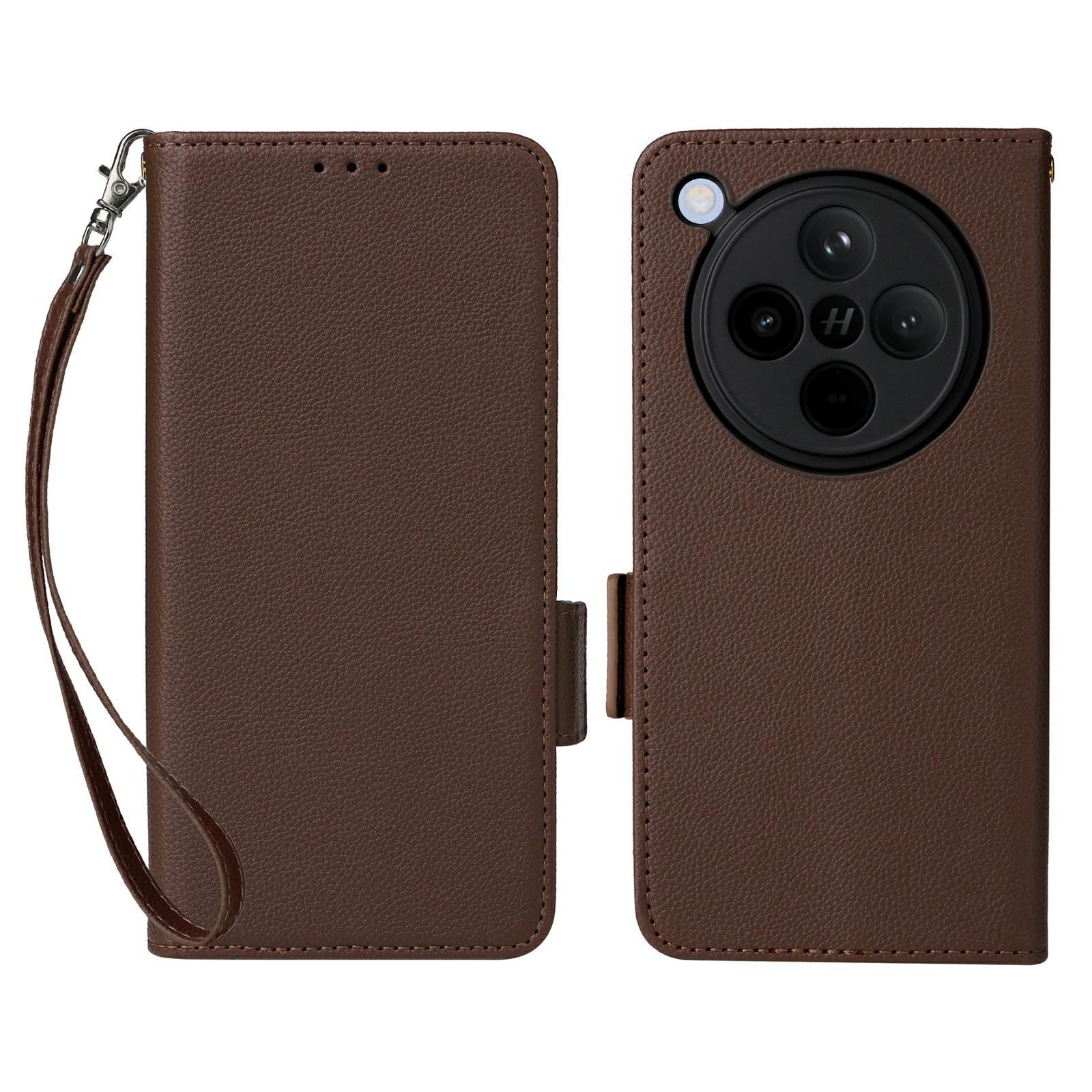 

For Oppo Find X8 5G Case with Wrist Strap Litchi Texture PU Leather Wallet Phone Cover G