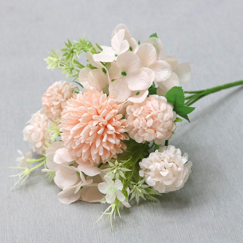 Nordic Style 5 European-Style Colorful Hydrangea Ins Simulation Flower Wedding Arch Road Lead Holding Home Floral Decoration