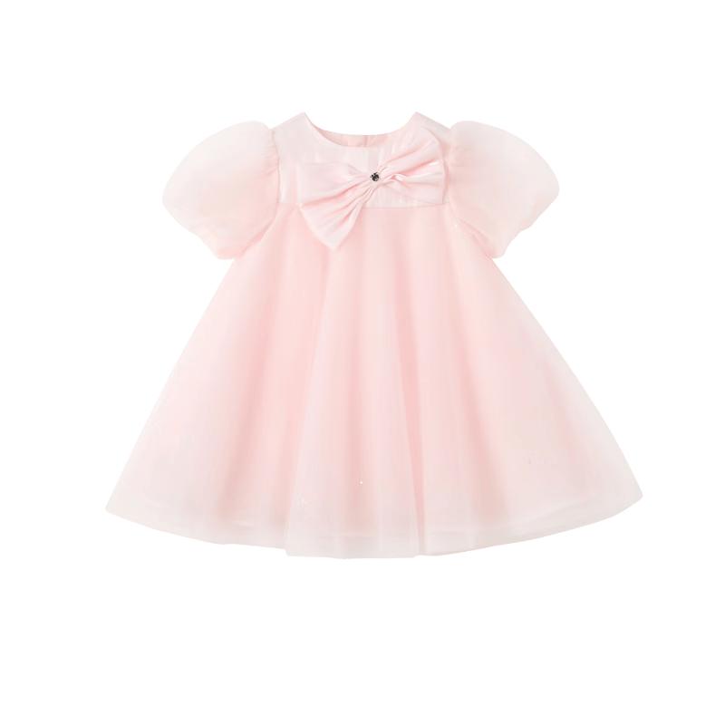 PawinPaw Cartoon Bear Baby Girl Mesh Princess Dress