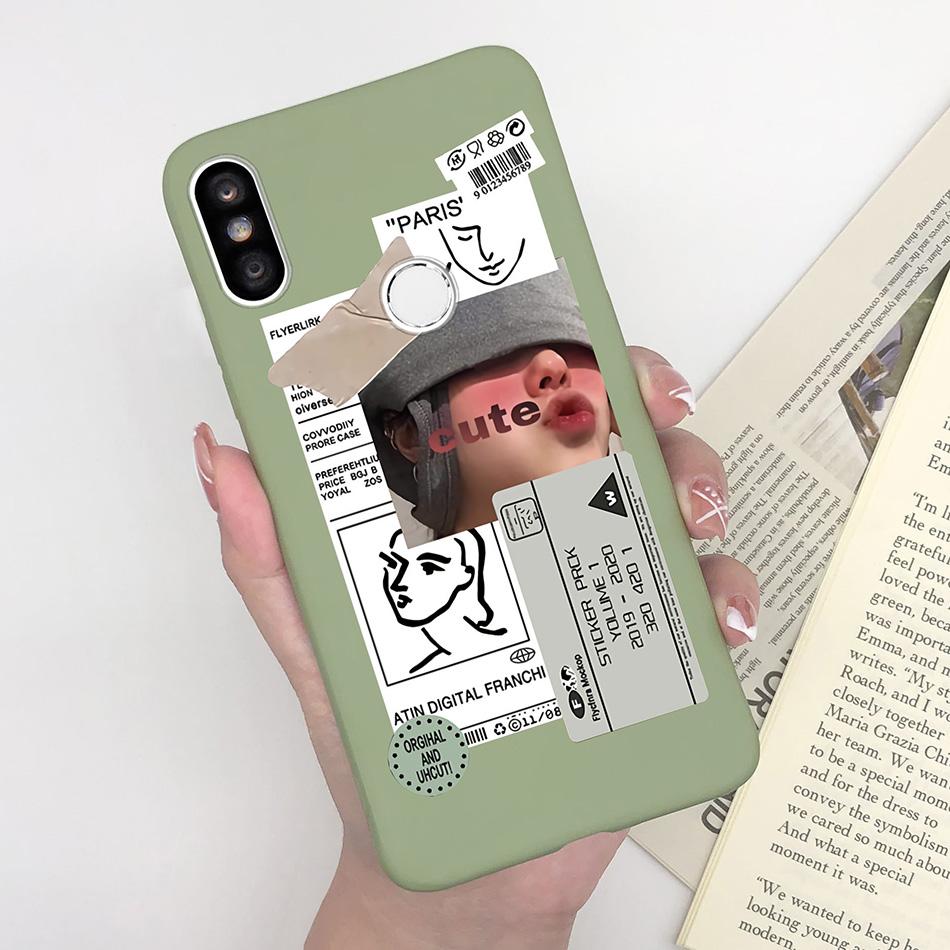 Case For Xiaomi Redmi S2 Y2 Cover Soft Matte Cute Pattern Silicone TPU Phone Case for Xiaomi RedmiS2 S 2 Y 2 Cases Back Cover