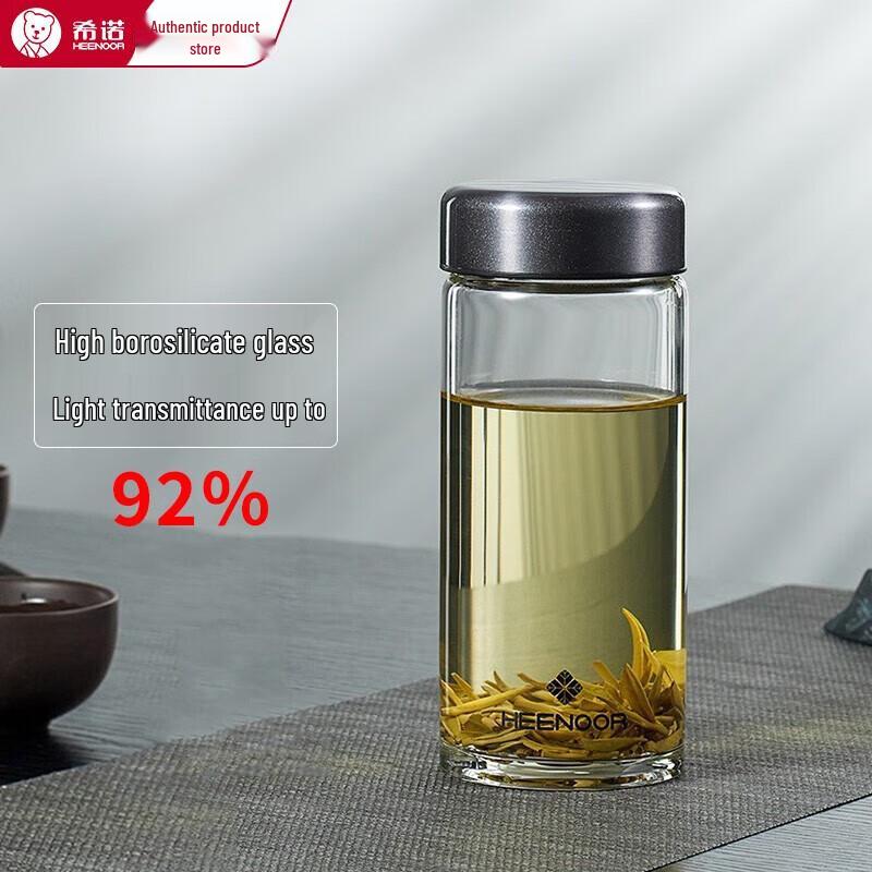 Heenoor N-6115 Smoke Grey Glass Tea Cup 390ml