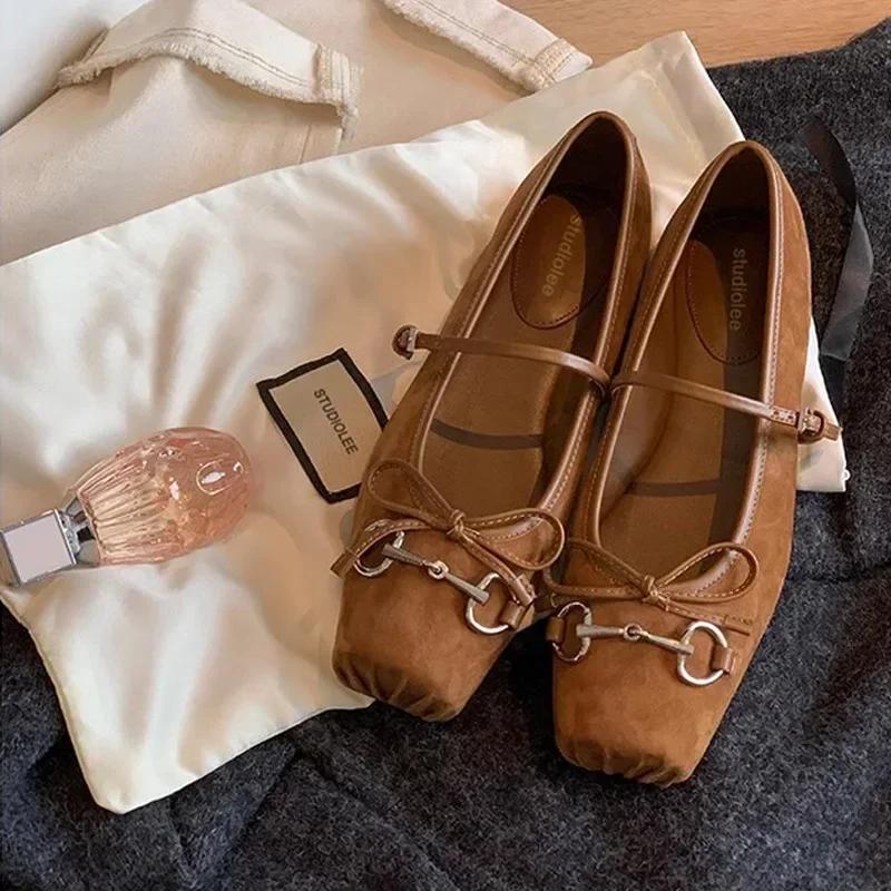 

Женские туфли-лодочки на квадратном каблуке, Новая модная французская модель, Девушка с бантом, Универсальные, С носком-пяточком, Принцесса, Одинарные туфли, Женская обувь, Коричневый 34 коричневый