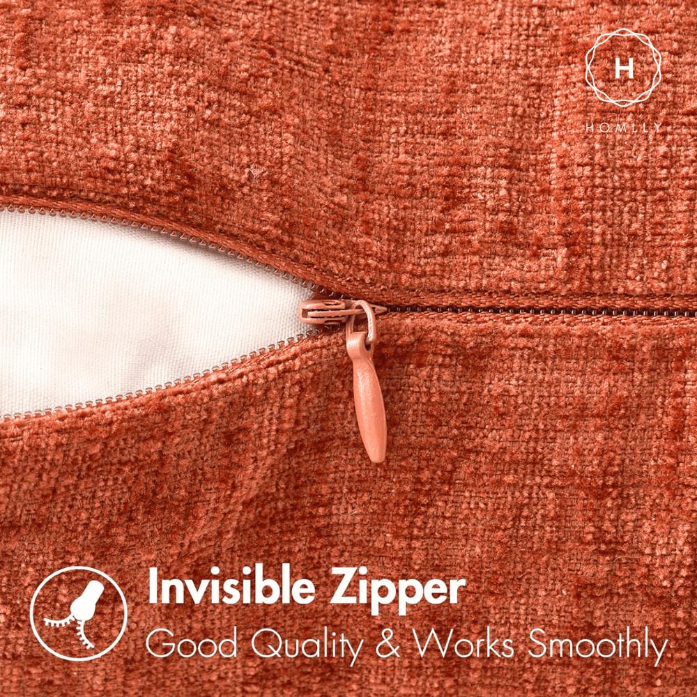 Homlly Konii Chenille ThPillow Coversrow  (30x50 CM) X2PCS