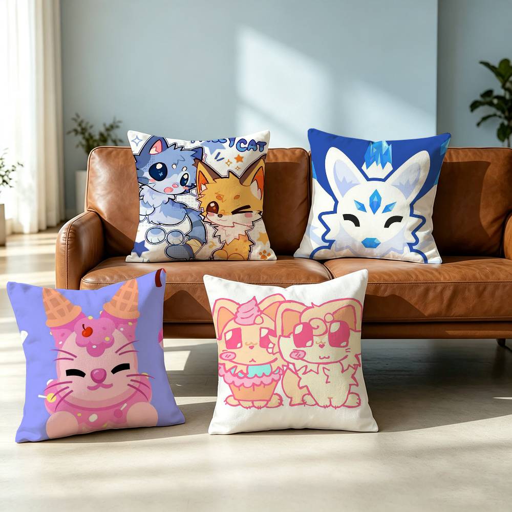 Adopts Me Game Pet E-Egg Square Double-Sided printed Pillow Case Bedroom Bedside Pillow Sofa Cushion Cover Gift