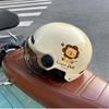 Cute Cartoon Cat Electric Scooter Helmet for Women - Winter Safe, Half-Helmet, Meets New National Standards