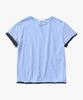 SUARE WOMEN Slub Layered Half Sleeve Light Blue