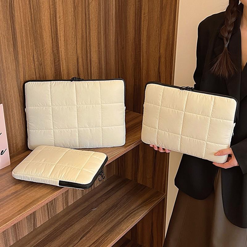 

2025 Plaid Business Casual Laptop Bag & Cotton-Padded Sleeve for Notebooks, iPad, and Tablets 9/10 inches