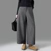Women's Merino Wool Blend Houndstooth Cropped Pants