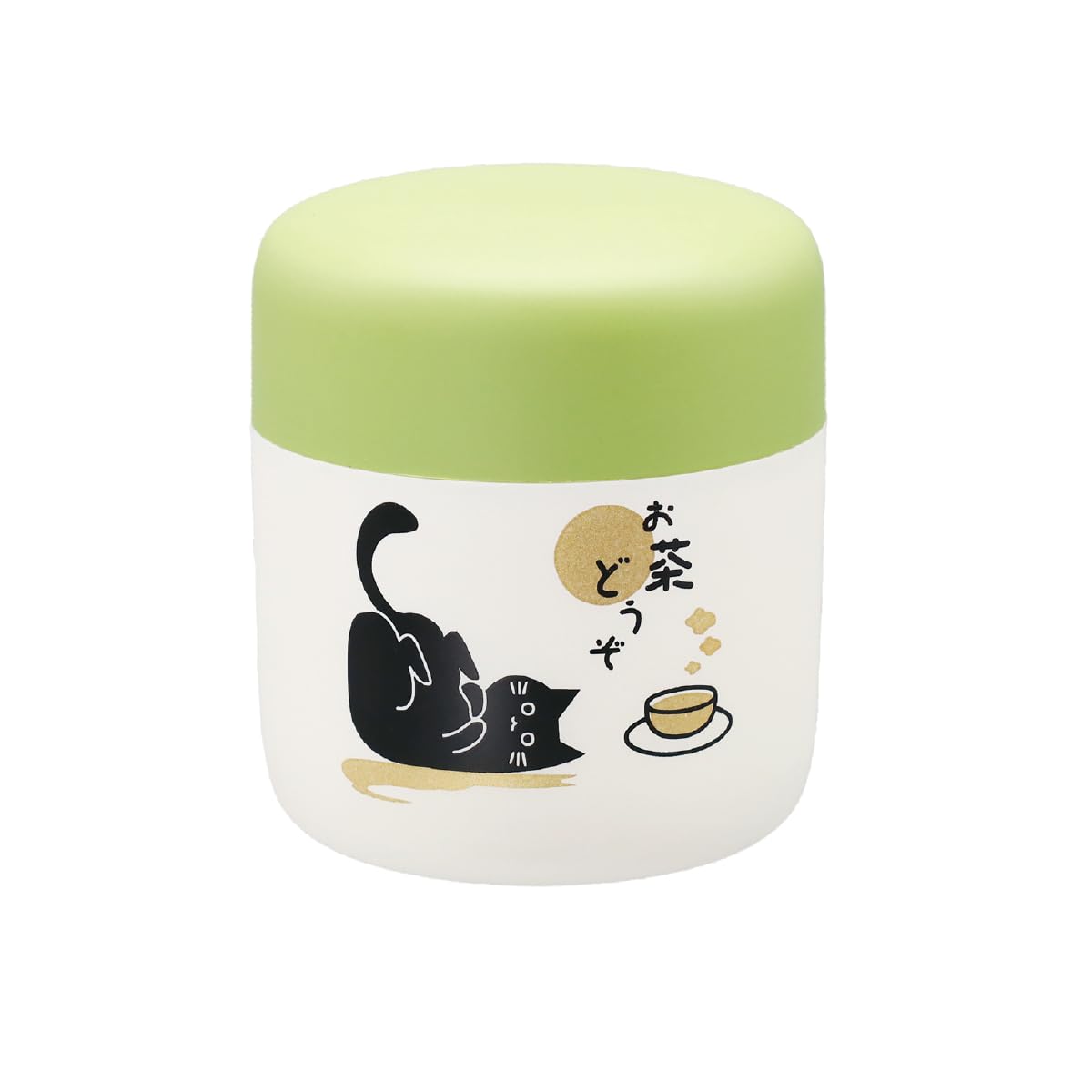 

Daiwa Tea Caddy Made in Tea Storage Container for Loose Tea and Green Aizu Cute Cat Ocha Neko Canister, Japan, Tea, Lacquerware, Design, Relaxing,