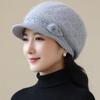 Women Winter Hat Plush Fur Lined Warm Cap For Women Casual Rabbit Fur Blend Streetwear Outdoor Fashion Knitted Hat
