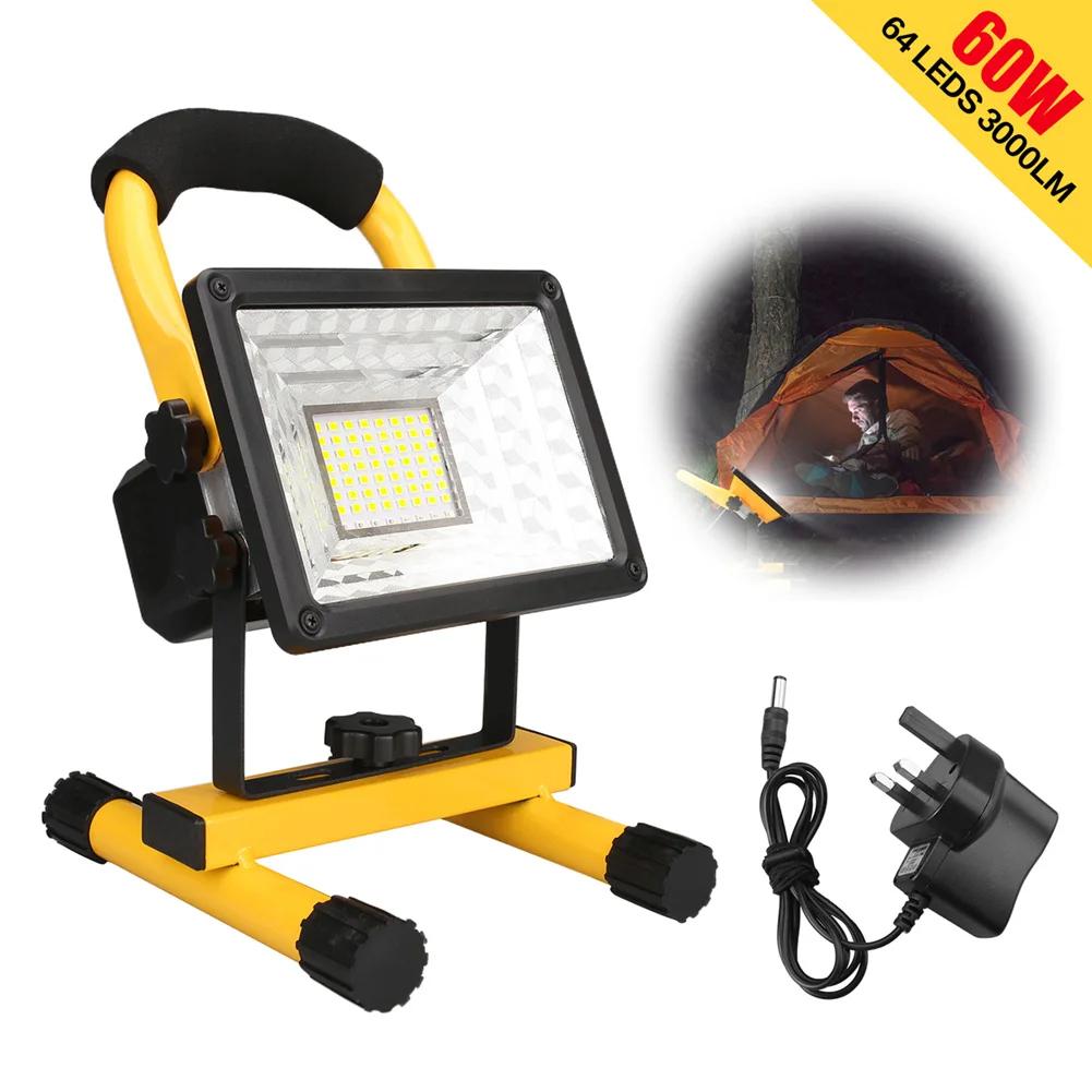 30W LED Portable Rechargeable Floodlight Waterproof Spotlight Battery Powered Searchlight Outdoor Work Lamp Camping Lantern