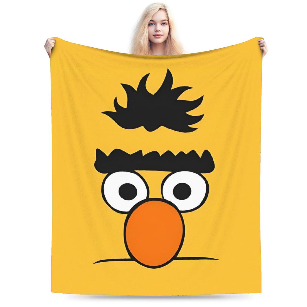 Cookie Monsters Cartoon  Blanket Fleece Decoration Sesame Street SesameStreet Soft Throw Blanket for Sofa Car Plush Thin Quilt