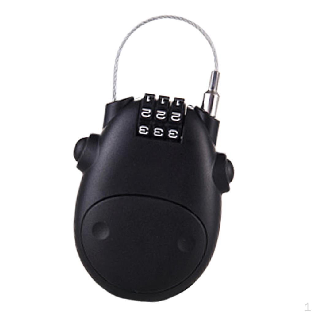 Code Combination Lock Retractable Steel Cable Wire