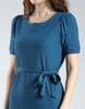 Monte Carlo Women's Blue Round Neck Half Sleeve Dress