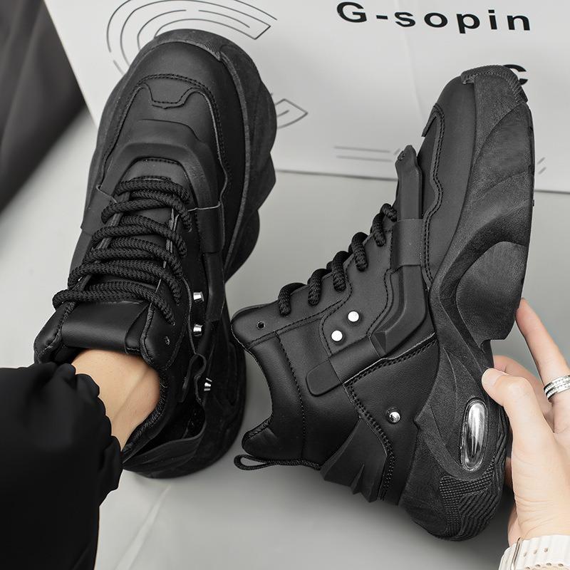 Trend new high-top men's shoes platform-soled trend heightening bread shoes versatile trend casual