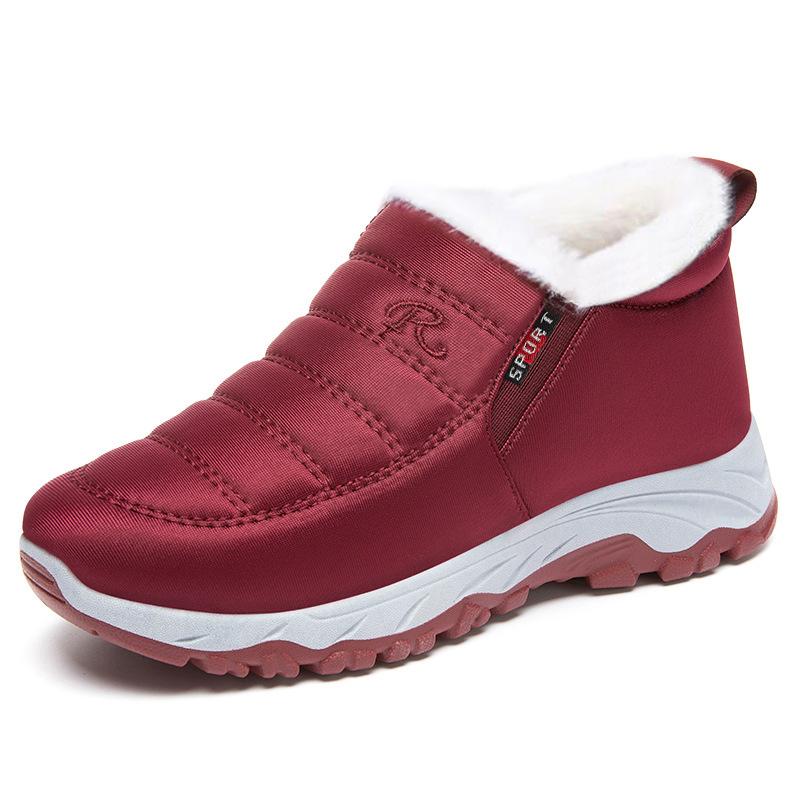 Men's and Women's Large Size Winter Warm Snow Boots Padded Lining Ankle Boots Non-slip Outdoor Shoes Hiking Mountaineering Sports Cotton Shoes