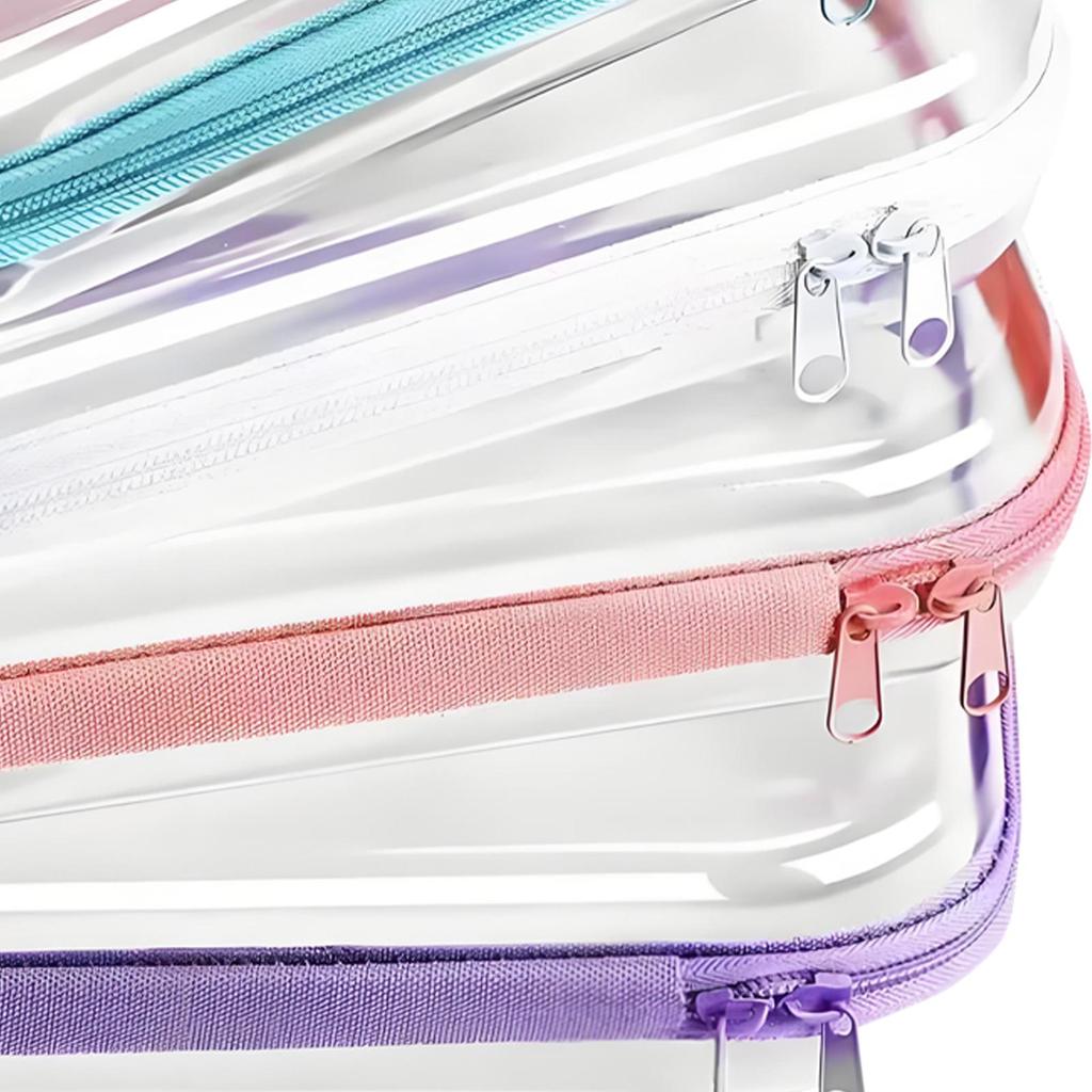 Clear Zipper Bags Clear Pouch Makeup Travel Bags 4 Pieces Storage Containers Toiletry Organizer Pencil Case For Women Travel