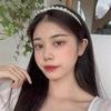 Korean Styles Acrylic Rhinestones Hairband With Faux Pearls Decoration Secure Grip Lightweight For Prom Event