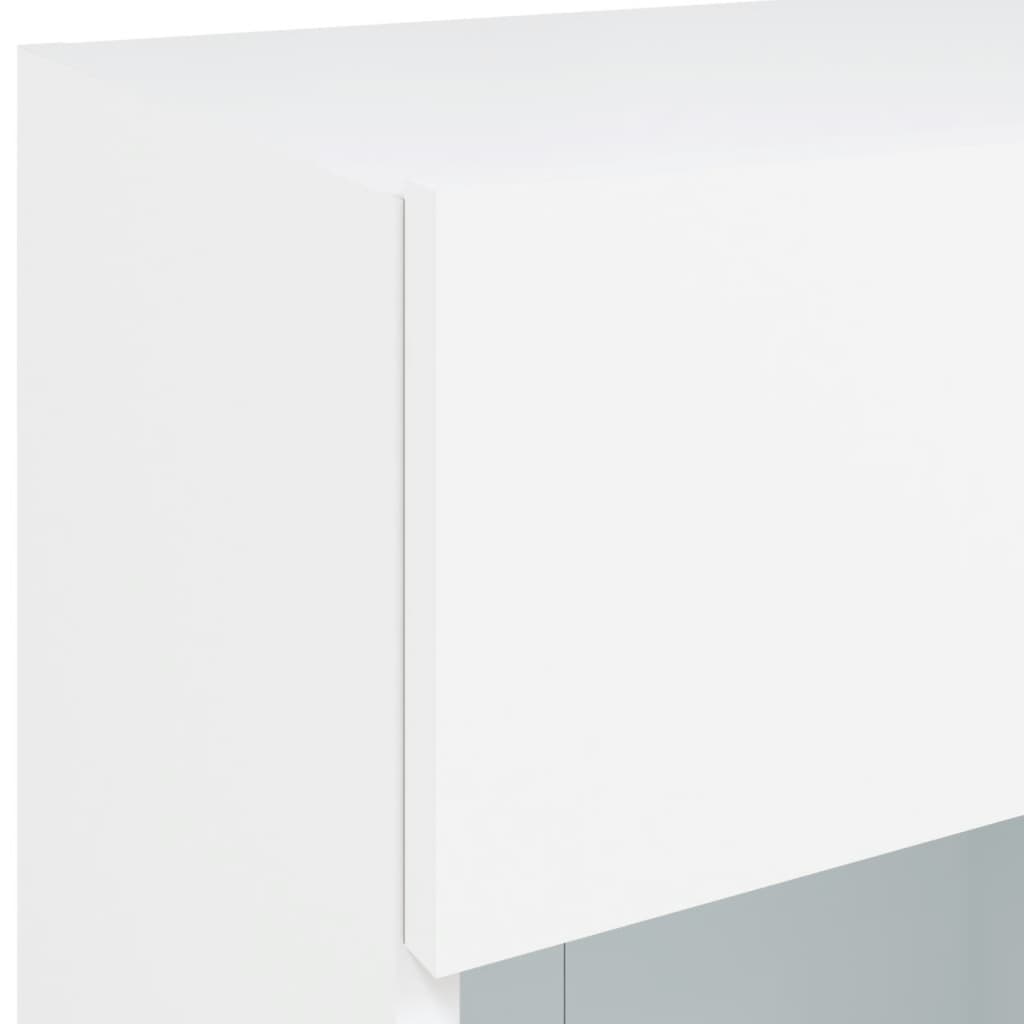 TV Wall Cabinet with LED Lights White 40 x 30 x 60.5 cm